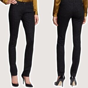 EILEEN FISHER Filigree Printed Ponte  Skinny Pants Black Sz 2